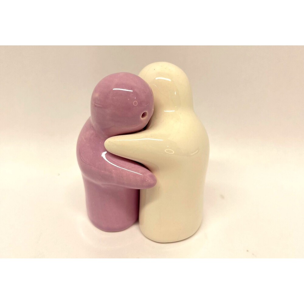Purple White Hug Salt Pepper Shakers Alberto Mantilla Style Hugging Ghost Pair